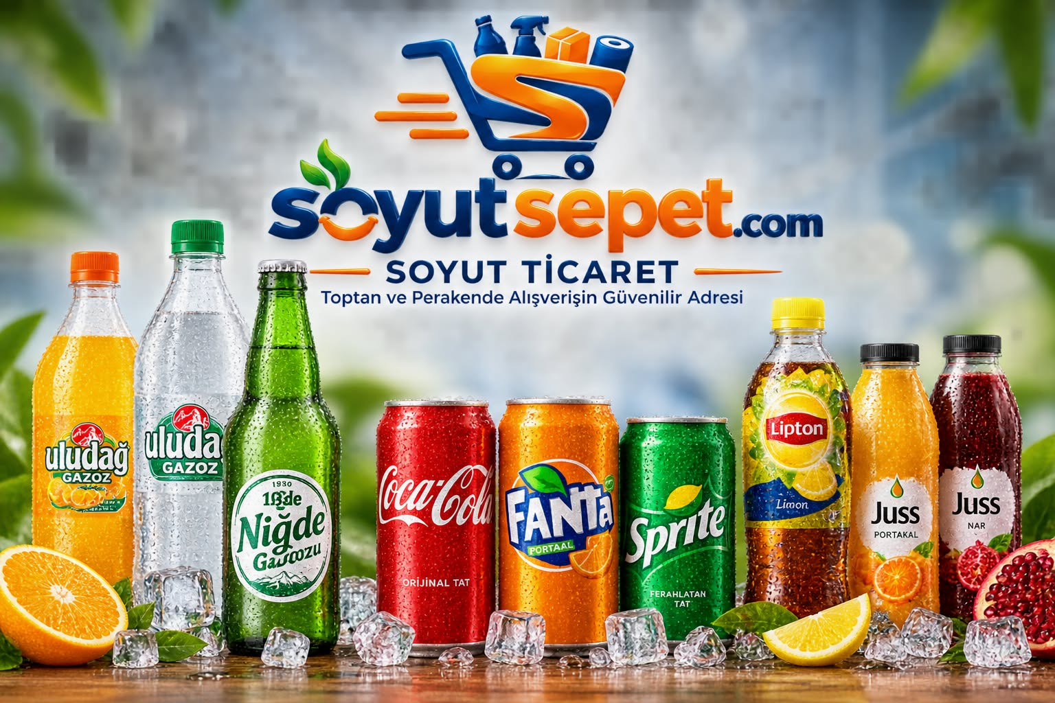 Soyut Sepet gazoz, soğuk çay ve meyveli içecek grubu